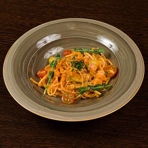 Паста с красной рыбой