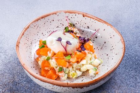 Оливье с семгой