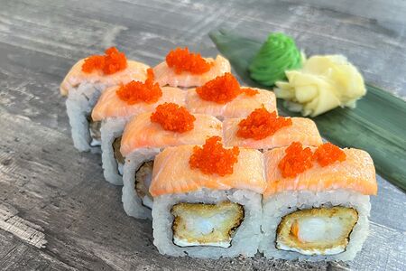 Опаленный с лососем