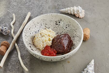 Бычьи щеки с булгуром