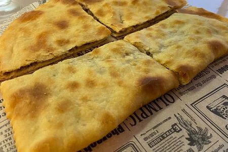 Даргинское чуду с мясом и картофелем