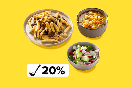 Сытный обед с картошечкой с грибами