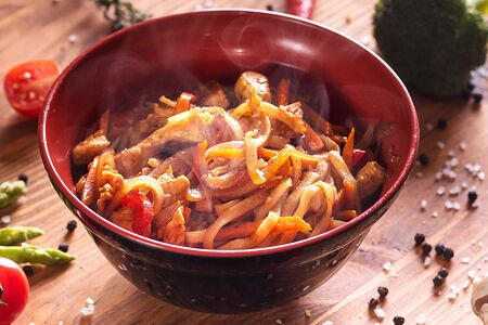 Удон с курицей