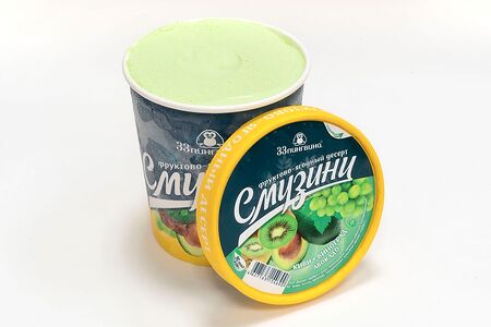 Смузини Киви-винoград-авокадо в ведёрке