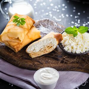 Блинчики с творогом