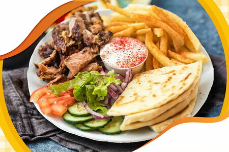 Пита на тарелке