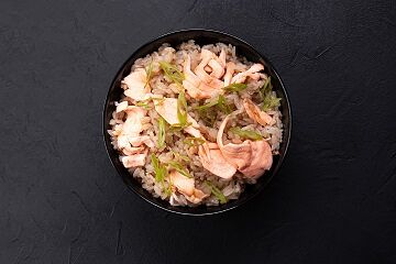 Тяхан с лососем