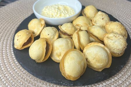 Жареные пельмени