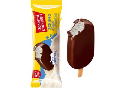 Мороженое Золотой стандарт пломбир эскимо в глазури