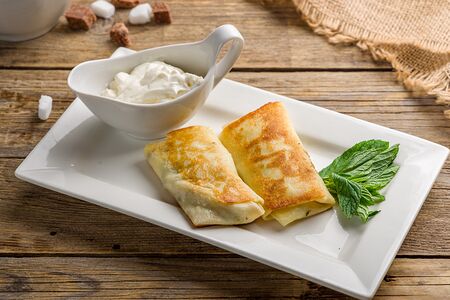 Блины с творогом