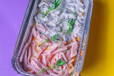 Mac & Cheese Ветчина-грибы