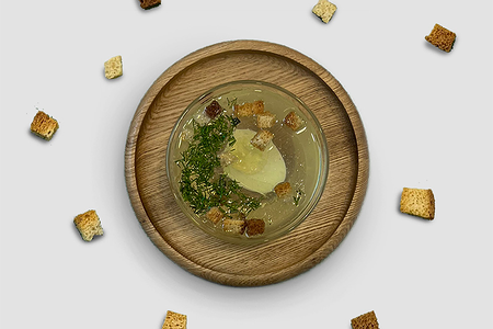 Бульон с яйцом
