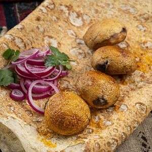 Шампиньоны на мангале