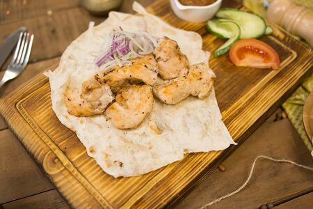 Шашлык из куриного филе