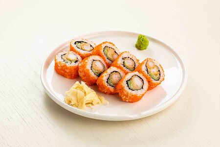 Ролл с темпурной креветкой