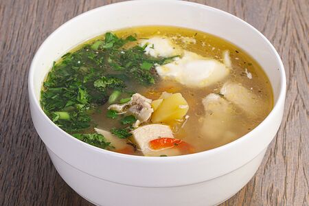 Суп куриный домашний с лапшой