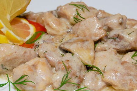 Курица с шампиньонами