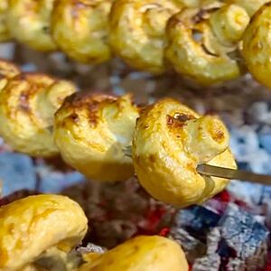 Грибы на мангале