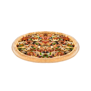 Пицца Ветчина и грибы на тонком тесте