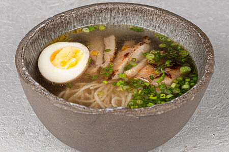 Суп-лапша с курицей и яйцом