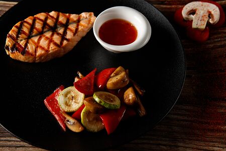 Филе лосося на гриле