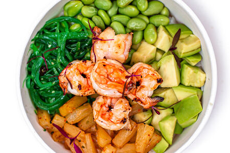 Поке боул эби двойная порция креветок