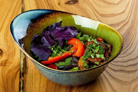 Аджарули с ореховым соусом и курицей в аджике