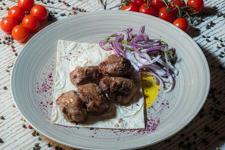 Баранья мякоть на мангале