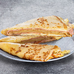 Мега блин с сыром и ветчиной