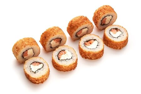 Жареный с лососем