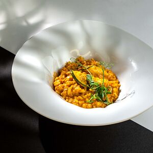 Ризотто с креветками и цукини