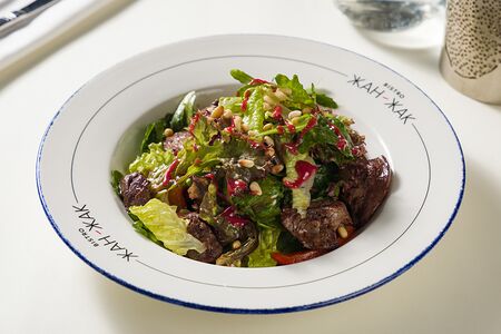 Салат с куриной печенью