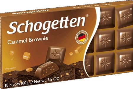 Шоколад молочный Caramel brownie Schogetten  100г