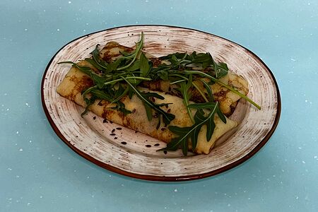 Блины с лососем и сливочным сыром