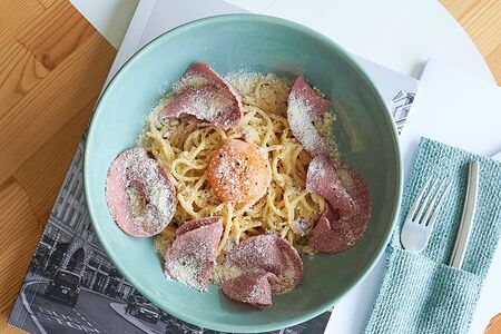 Паста с ветчиной 