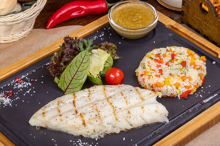 Палтус гриль