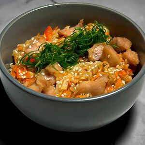 Рис с курицей терияки