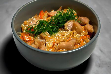 Рис с курицей терияки