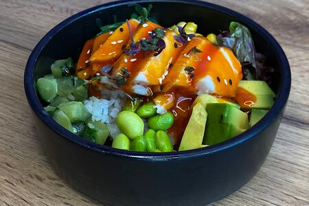 Поке куриным филе под соусом Унаги - понзу