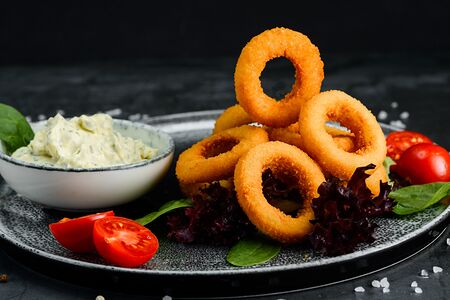 Кольца кальмара в кляре