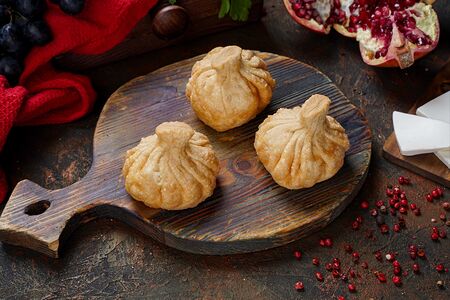 Жареные хинкали с бараниной