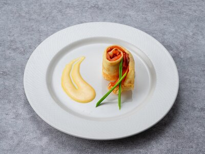 Блин с сёмгой и крем-сыром