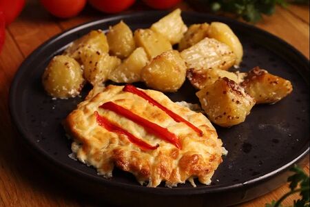 Отбивная куриная с перцем болгарским