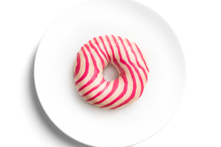 Донат с малиной и творожным сыром