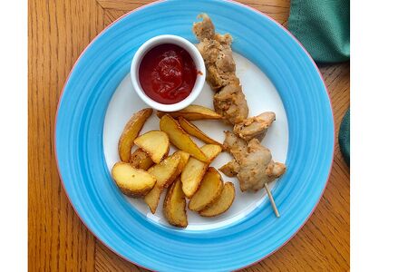 Шашлычок из цыпленка с картофелем Айдахо