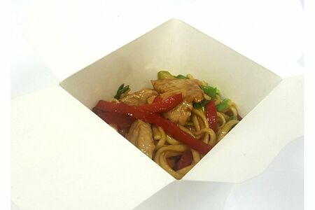 Яичная со свининой и овощами