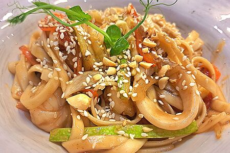 Лапша удон с морепродуктами