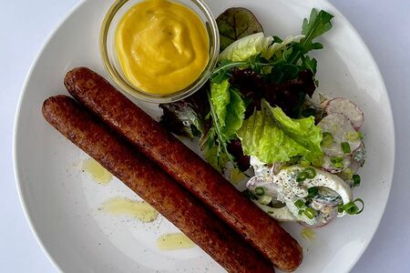 Колбаски из баранины с домашней горчицей