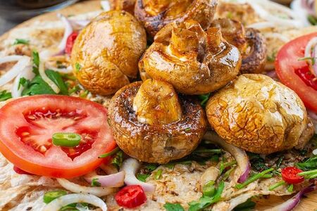 Шампиньоны на мангале