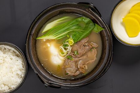 Суп с говядиной и яйцом